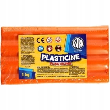 Plastelina szkolna dla dzieci 1kg pomarańczowa 303111005 ASTRA