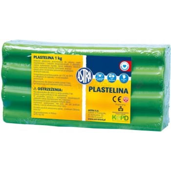Plastelina szkolna dla dzieci 1kg zielona jasna 303111016 ASTRA