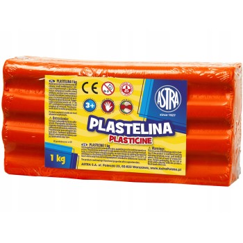 Plastelina szkolna dla dzieci 1kg czerwona 303111006 ASTRA