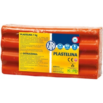 Plastelina szkolna dla dzieci 1kg czerwona 303111006 ASTRA