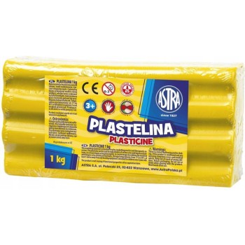 Plastelina szkolna dla dzieci 1kg żółta 303111002 ASTRA