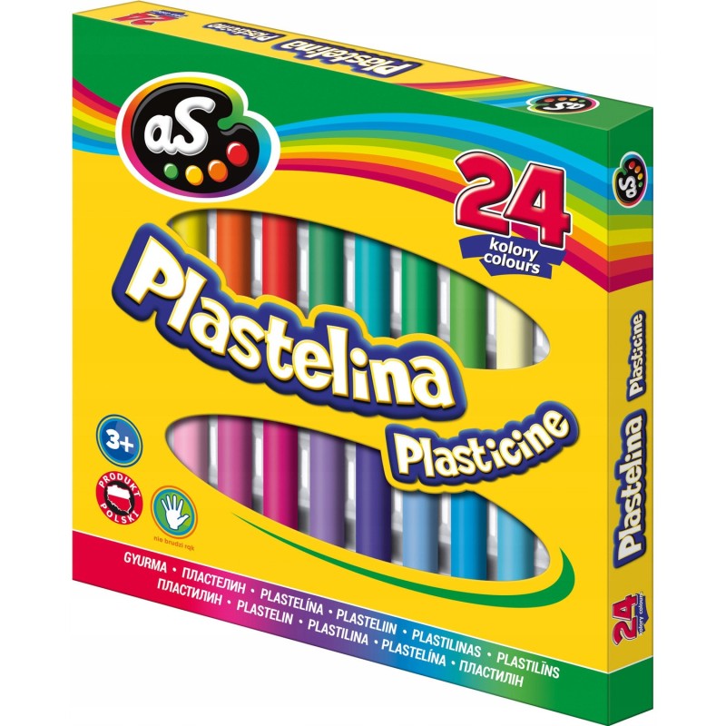 Plastelina dla dzieci szkolna AS zestaw 24 kolory 303219004 ASTRA