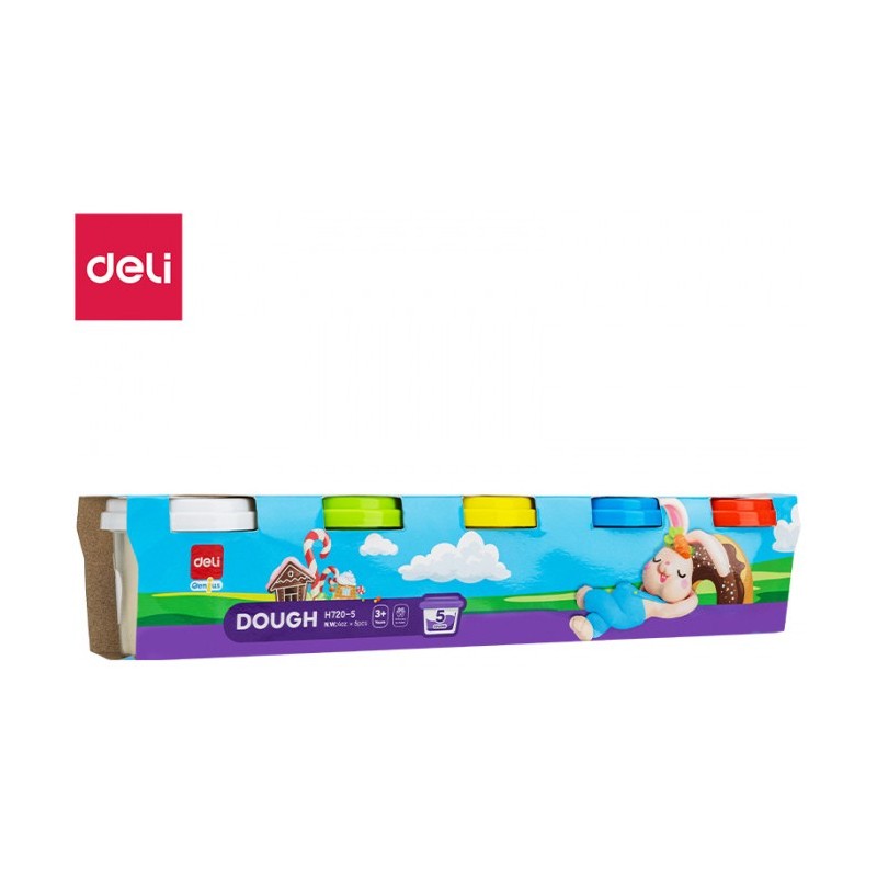 Ciastolina 5 kolorów EH720-5 DELI
