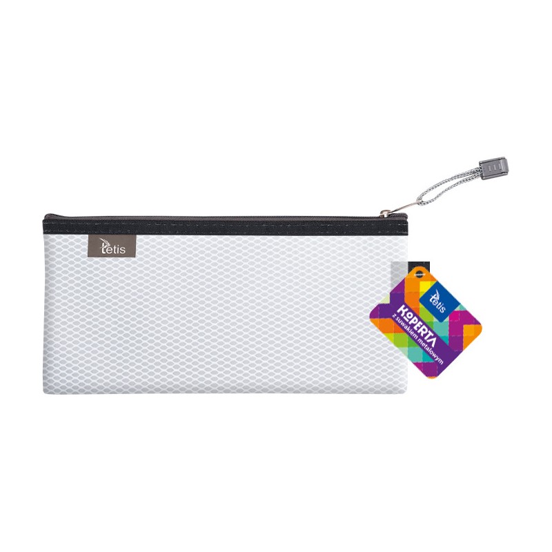 Koperta 24x12cm z suwakiem metalowym TETIS BT609-B biała