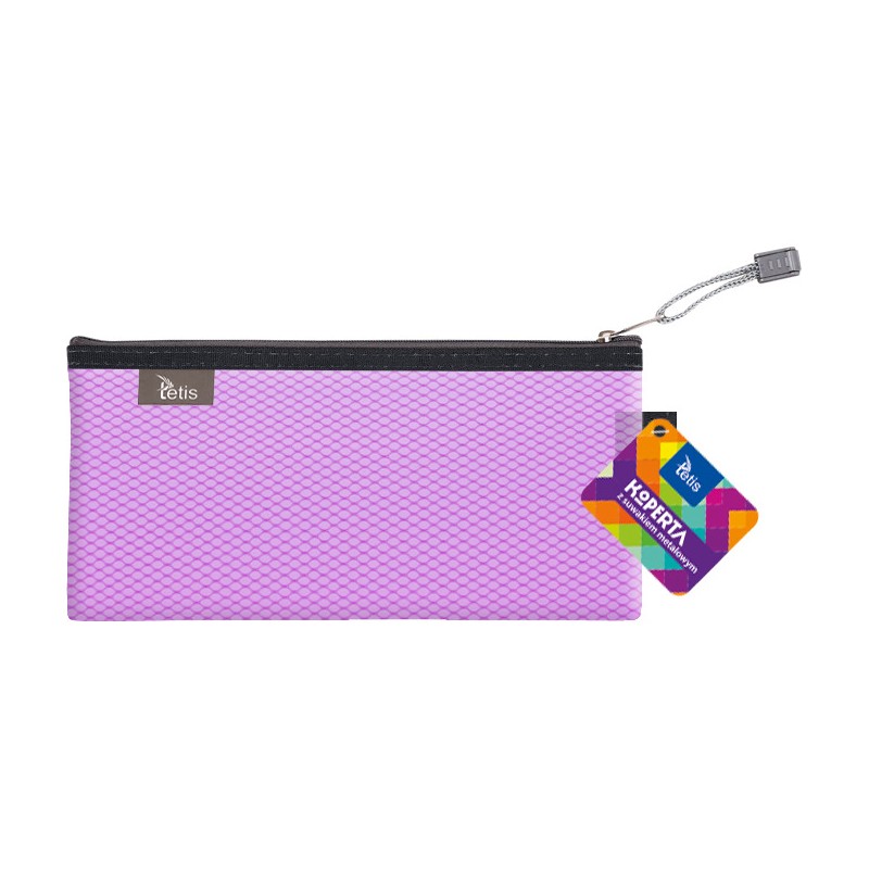 Koperta 24x12cm z suwakiem metalowym TETIS BT609-F Fiolet