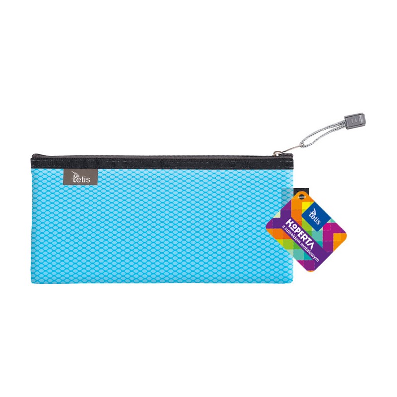 Koperta 24x12cm z suwakiem metalowym TETIS BT609-N niebieska