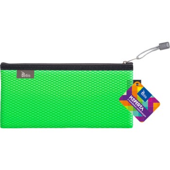 Koperta 24x12cm z suwakiem metalowym TETIS BT609-Z zielona