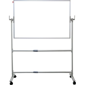 Tablica obrotowo-jezdna TELESCOPIC 180x120xh192cm dwustronnie suchościeralna-magnetyczna biała rama aluminiowa MTO18120 MEMOBE