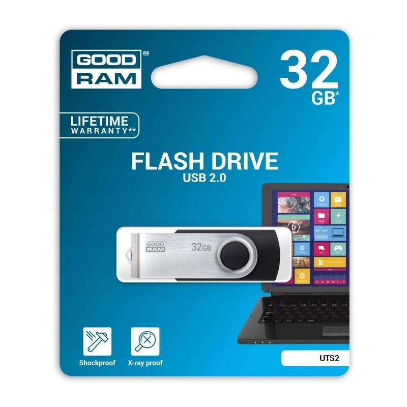 Pamięć USB 32GB GOODRAM UTS2 czarny USB 2.0 UTS2-0320K0R11