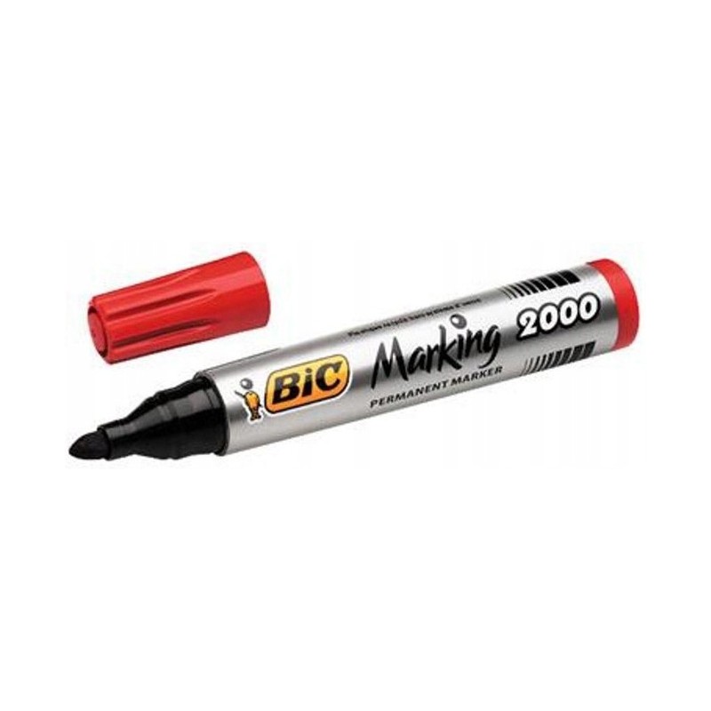Marker permanentny 2000 czerwony BIC ECO okrągła końcówka 8209133