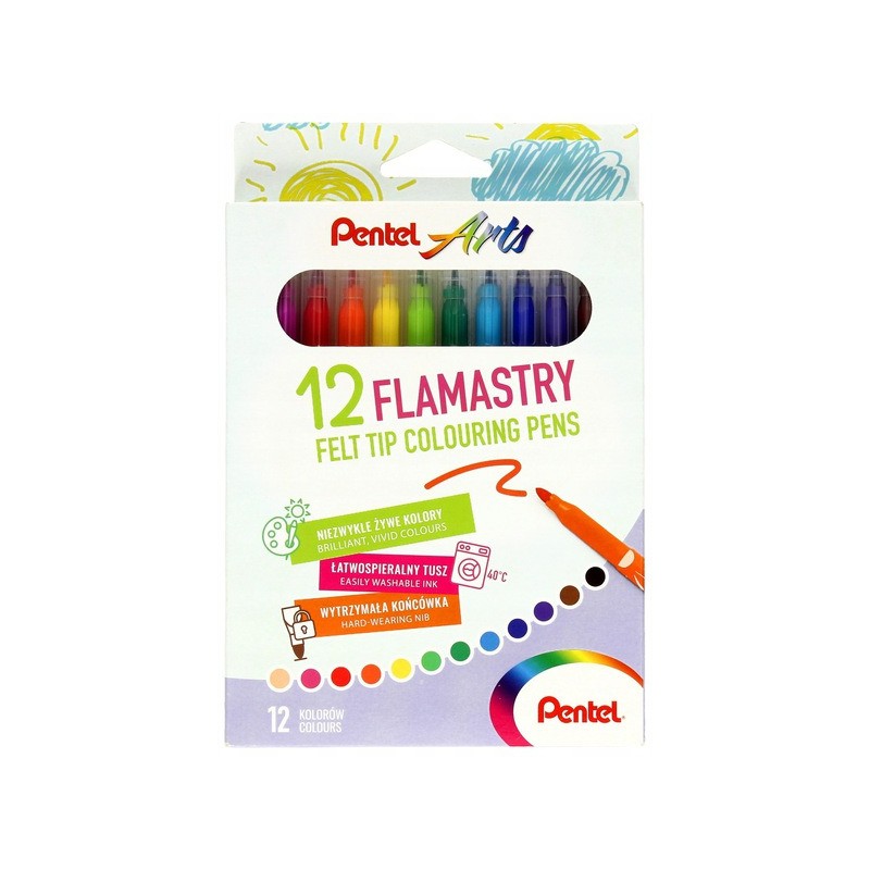Flamastry Arts 12kol. SCS-12 PENTEL