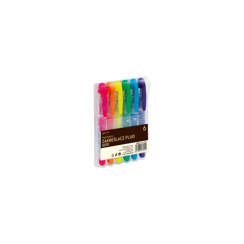 Zakreślacz GRAND GR219 mix kolor 6szt. 160-1881