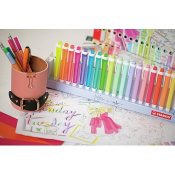 Zakreślacz STABILO SWING COOL pastel 18szt. podstawka na biurko 275/18-02
