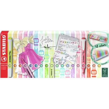 Zakreślacz STABILO SWING COOL pastel 18szt. podstawka na biurko 275/18-02
