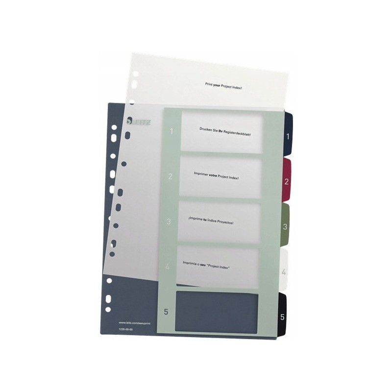 Przekładki plastikowe LEITZ STYLE 1-5 12350000 do zadruku