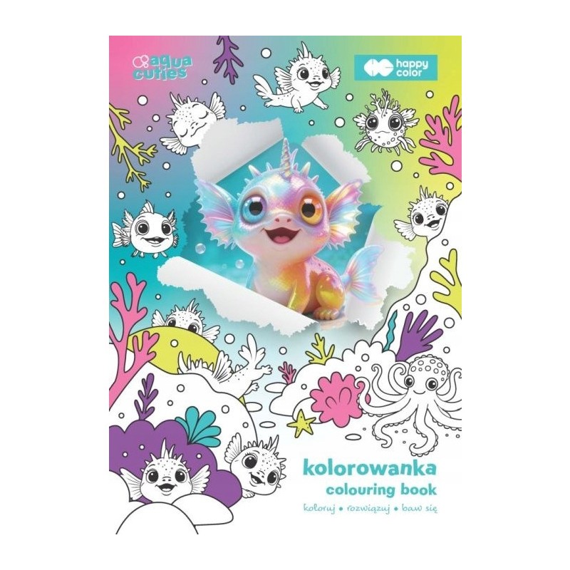 Kolorowanka Aqua Cuties 90g/m2 A4 16str. HA 4720 2030-AC01 HAPPY COLOR