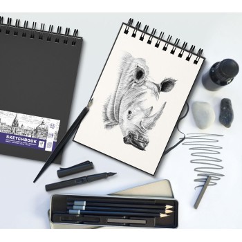 Szkicownik Sketchbook A4 50k 100g czarny 400152648 OXFORD