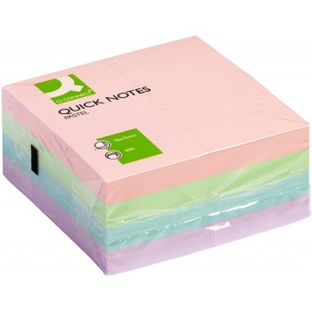Bloczek samoprzylepny 76x76mm 400k pastelowe KF01347 Q-CONNECT