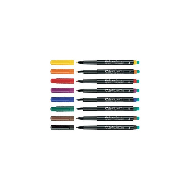 Foliopis z gumką OHP MULTIMARK S 0.4mm czerwony 152321 FABER-CASTELL