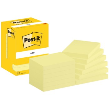 Bloczek samoprzylepny 76x127mm żółty 12x100 kartek 657 POST-IT 7100290168 3M