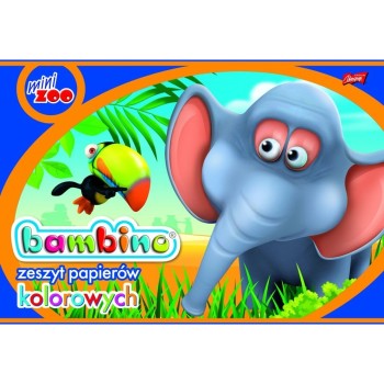 Zeszyt papierów kolorowych nabłyszczanych A4 10 kartek BAMBINO