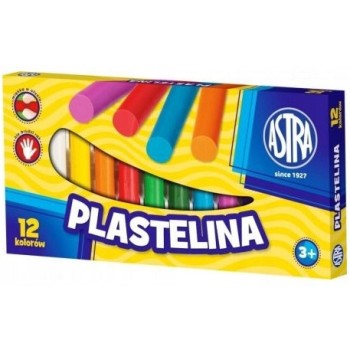Plastelina szkolna dla dzieci zestaw 12 kolorów 83813906 ASTRA