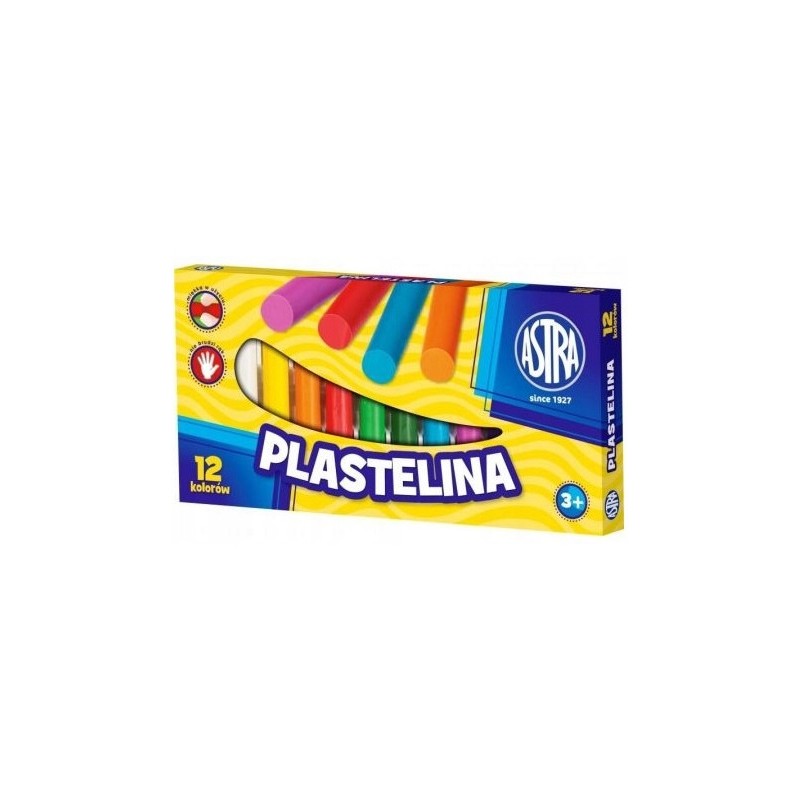 Plastelina szkolna dla dzieci zestaw 12 kolorów 83813906 ASTRA