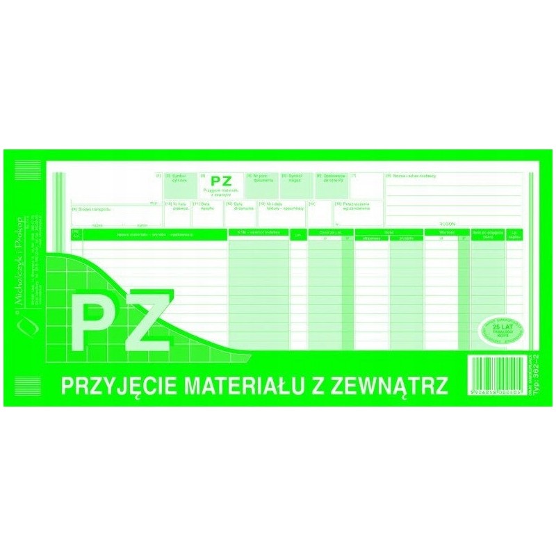 362-2 PZ Przyjęcie materiałowe 1/3 A3 Michalczyk i Prokop