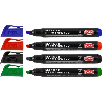 Marker permanentny niebieski ścięty TO-201 TOMA