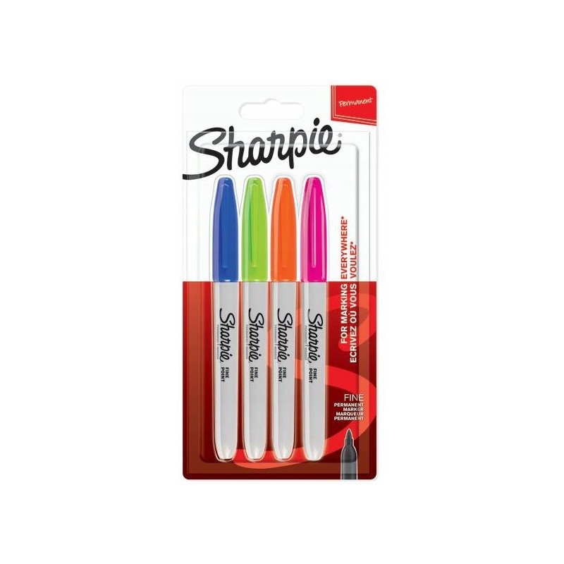 Markery permanentne SHARPIE FINE FUN 4kolory zestaw 2065403