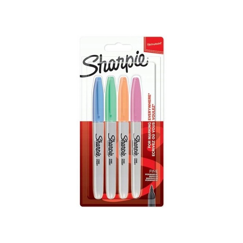 Markery permanentne SHARPIE FINE PASTEL 4 kolory -zestaw 2065402