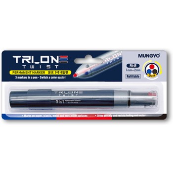 Marker permanentny w piórze 3 kolory w jednym TT8879 MUNGYO