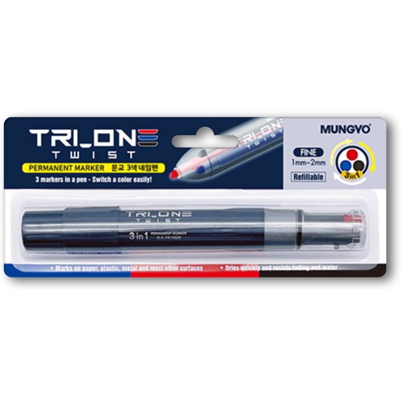 Marker permanentny w piórze 3 kolory w jednym TT8879 MUNGYO
