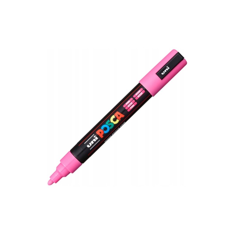 Marker z farbą plakatową UNI Posca PC-5M, nr.13 różowy