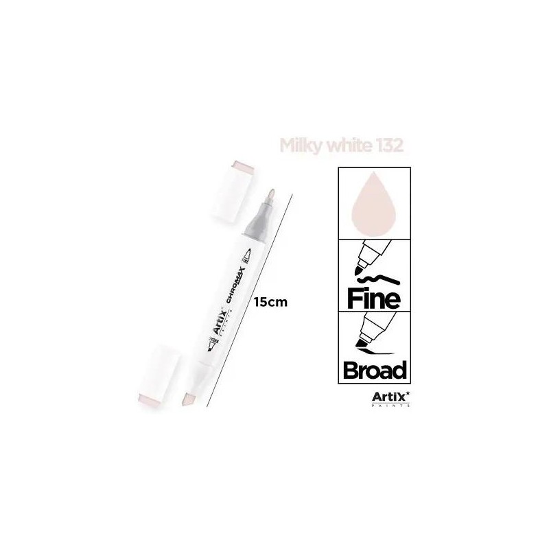 Marker alkoholowy dwustronny MILKY WHITE PP915-19 ARTIX