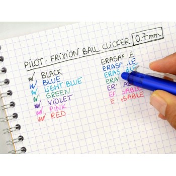 Pióro kulkowe PILOT FRIXION CLICKER lazurowe PIBLRT-FR7-LB