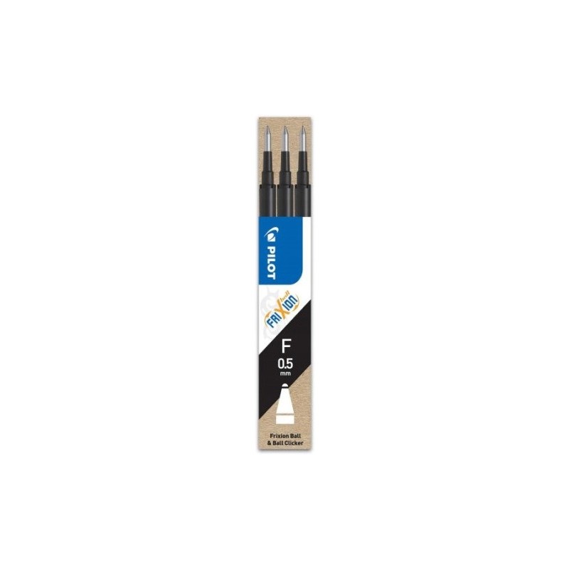 Wkład FRIXION CLIKER 0,5mm czarny (3 sztuki) PIBLS-FR5-B-S2-E PILOT