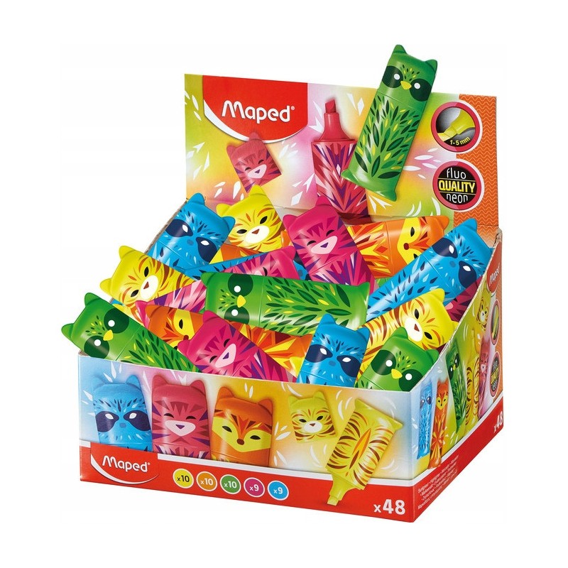 Zakreślacz Fluo Peps pocket mini friends (48 sztuk) mix kolorów 743638