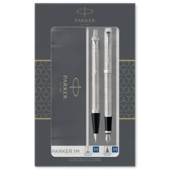 Komplet IM DUO srebrny CT pióro wieczne + długopis PARKER 2183058