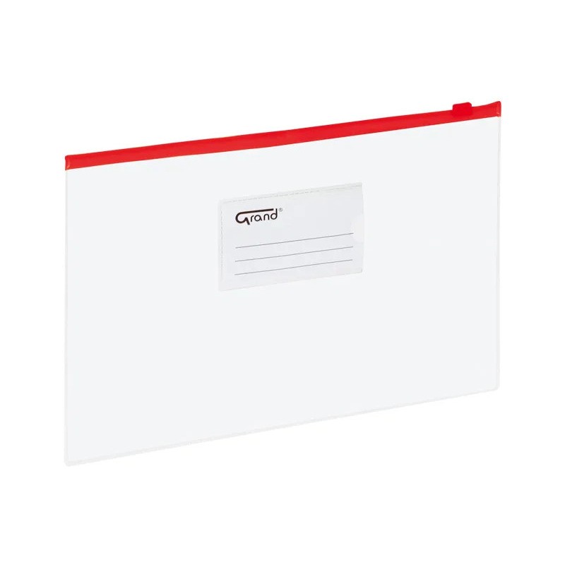 Koperta foliowa A4 na suwak EC009B czarwona 120-1462 GRAND