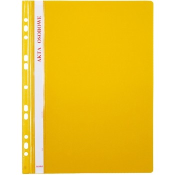 Skoroszyt na akta osobowe A4 wpinany do segregatora 10 sztuk żółty ST-23-04 BIURFOL