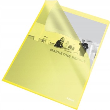 Ofertówki groszkowe na dokumenty A4 115mic 25 sztuk żółte 60836 ESSELTE