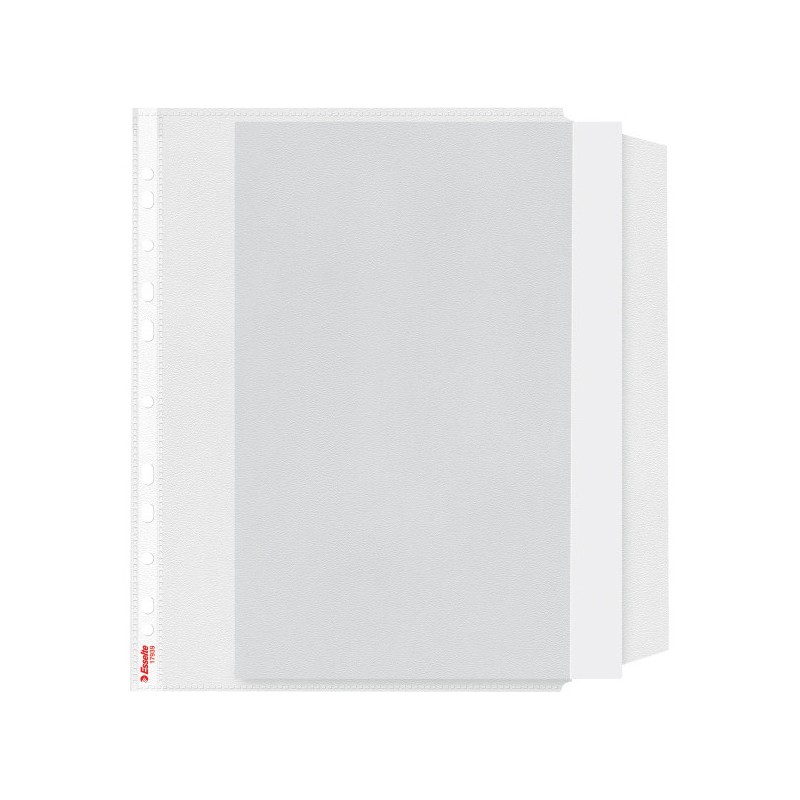 Koszulki groszkowe z klapką na dokumenty A4 100mic 10 sztuk 17939 ESSELTE