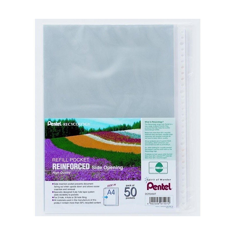 Koszulka A4 otwierana lewy bok ( 50sztuk ) SIDE OPENING DCR3450T