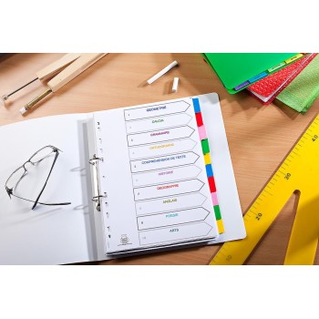 Przekładki kartonowe A4+ MYLAR 1-12 kolor 100204983 OXFORD