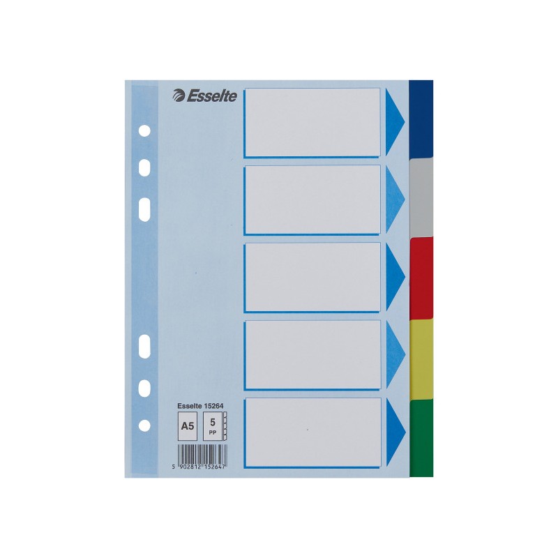 Przekładki plastikowe z PP A5 5 kart 15264 ESSELTE