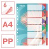 Przekładki Colour`Breeze PP A4 6 przekładek 628499 ESSELTE